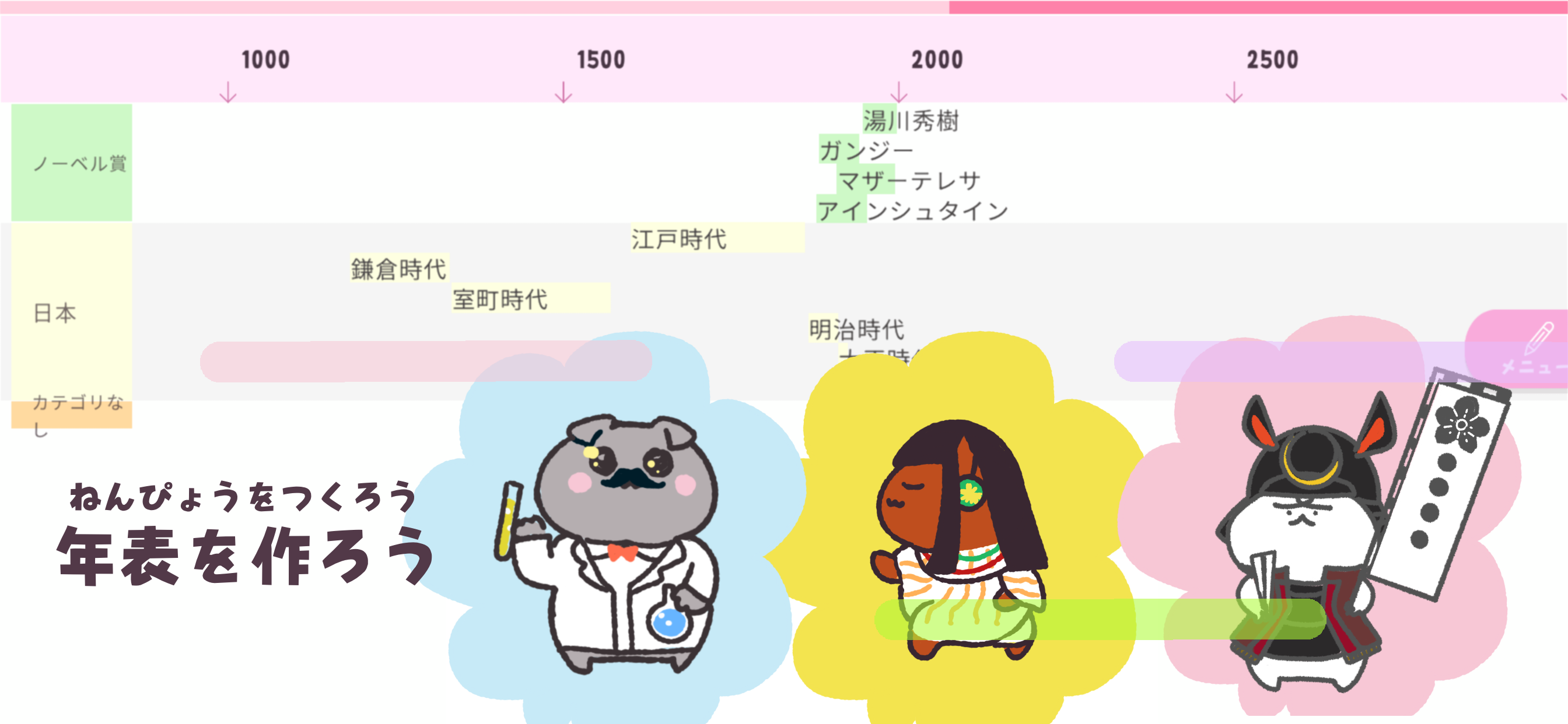 TimeLine-歴史年表をつくろう