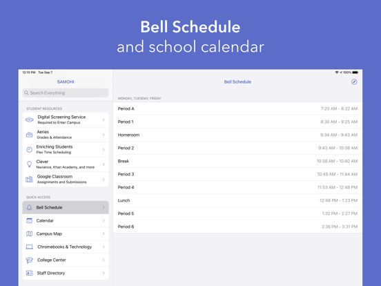 Santa Monica High School iPad screenshot 5 - Education app