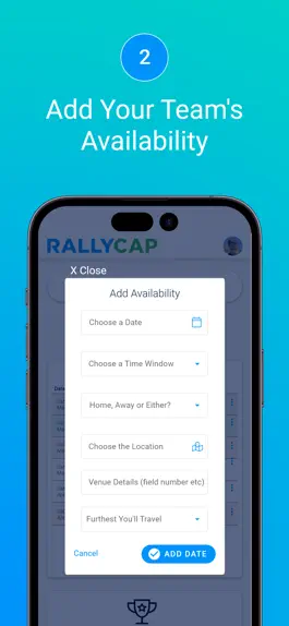 Game screenshot Rally Cap Find/Schedule Games hack