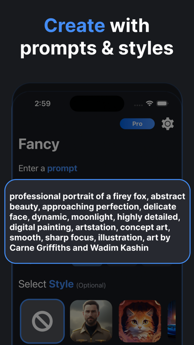 Fancy - AI Art Generator Screenshot