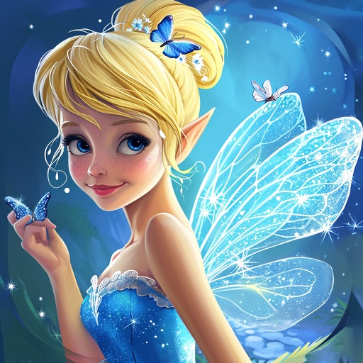 Fairy coloring book kids game'