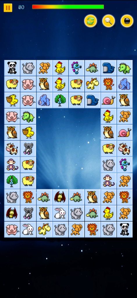 宠物连连看-经典版连连看小游戏 - 이 앱은 중앙에 넓은 빈 공간이 있는 플레이 보드와 주변을 채우는 다채로운 동물 아이콘들로 구성되어 있어, 사용자에게 새로운 매칭 전략을 탐색할 수 있는 유연성을 제공합니다.
