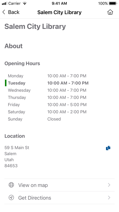 Salem City Library Go! Screenshot