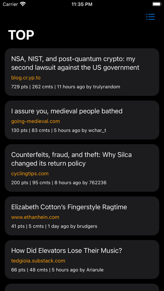 #1. Z Combinator for Hacker News (iOS) By: Jiaqi Feng