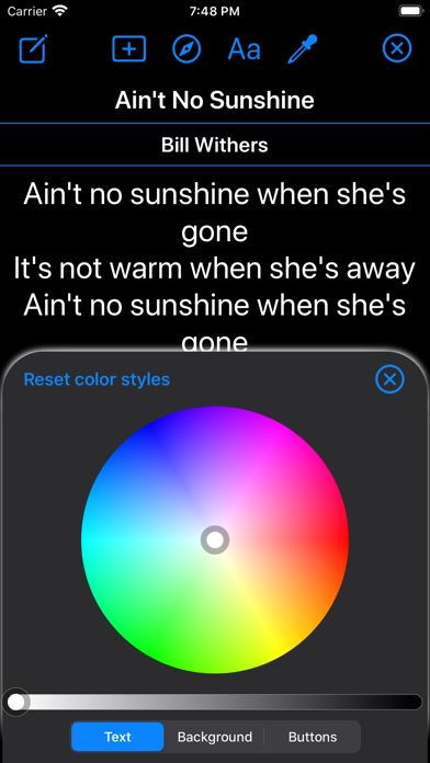 Julia Lyrics Screenshot