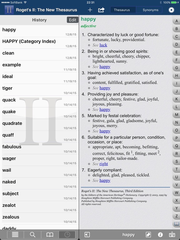 Screenshot #6 pour Roget's II: New Thesaurus