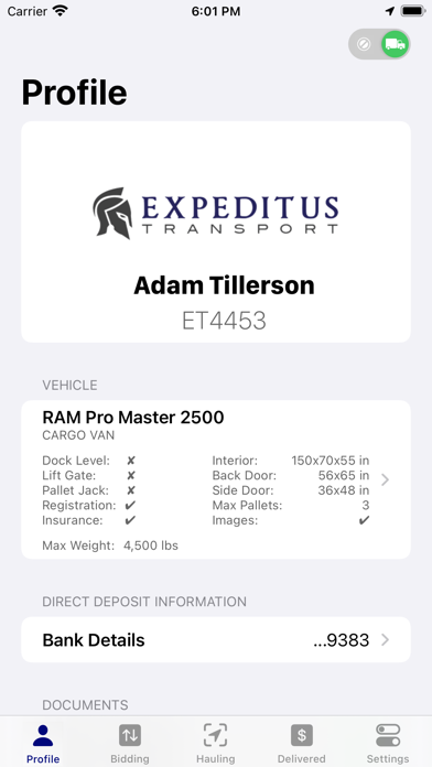 ET U-BID | Expeditus Transport Screenshot