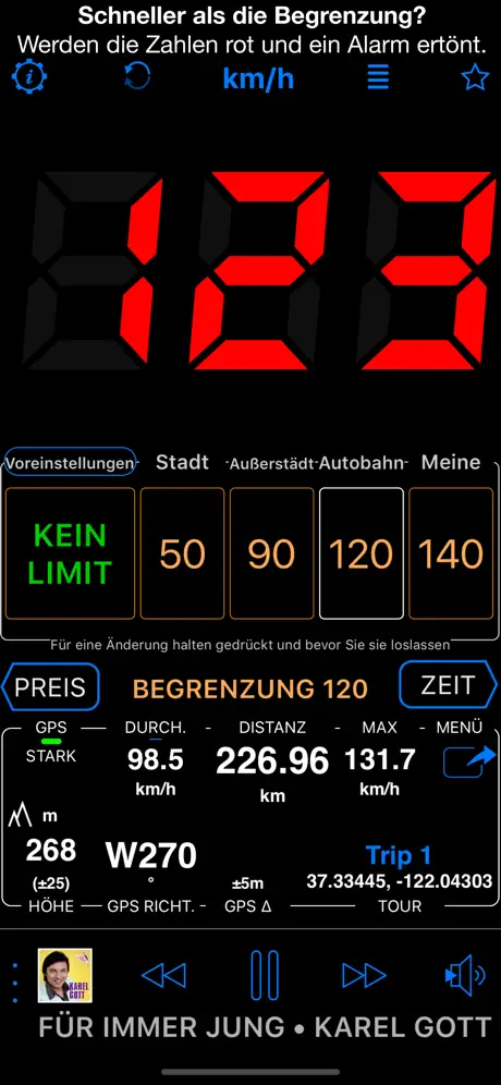 Tacho 55 Start. GPS Black Box