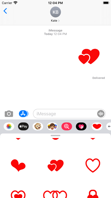 Screenshot #3 pour Hearts stickers & emoji love