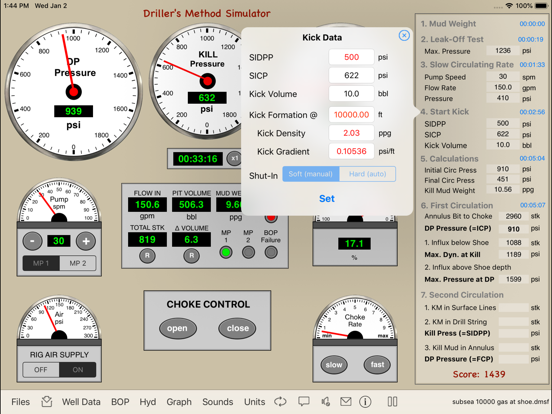 Driller's Method Simulator iPad screenshot