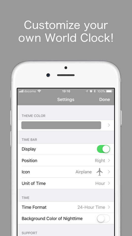 #5. World Clock -Time Converter- (iOS) 来自: Yuki Fukui
