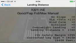 a319/320/321 landing dist calc iphone screenshot 2