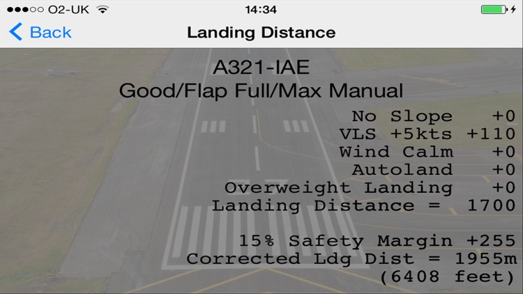 A319/320/321 Landing Dist Calc