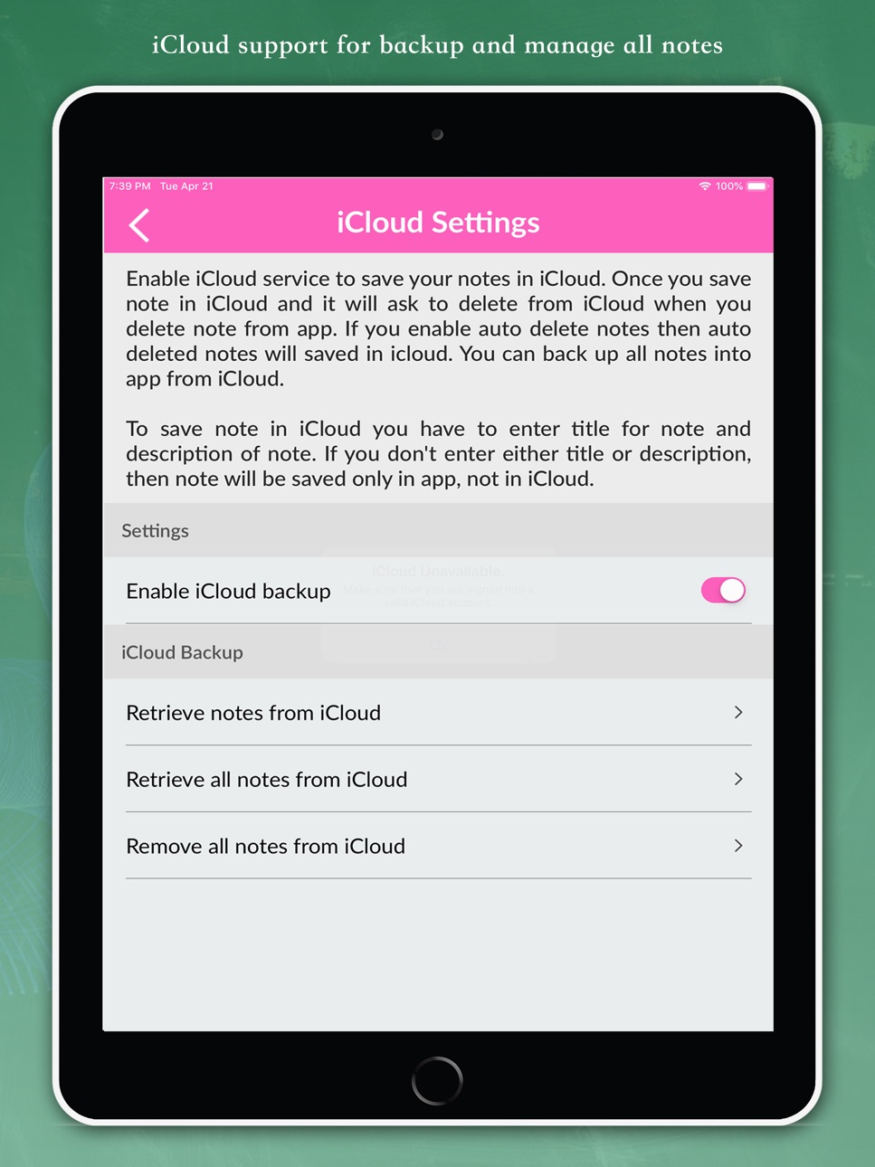 iPad screenshot