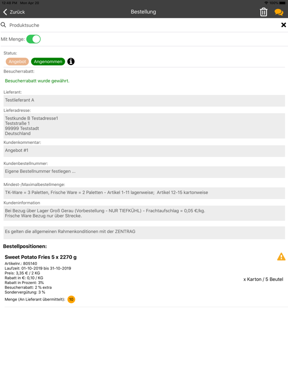 Screenshot #5 pour Warenbörse Bestellsystem