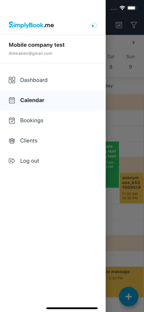 SimplyBook.me admin