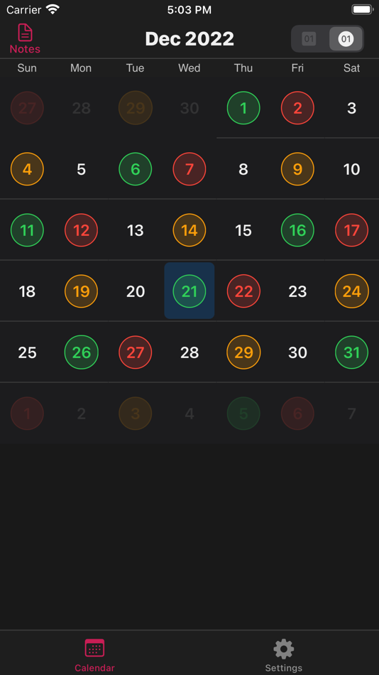 #3. Shift Calendar App (iOS) 由: Twinkle Makwana