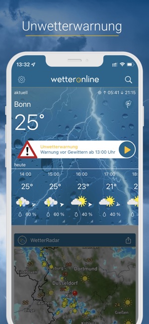 WetterOnline - Unwetterwarnung im App Store