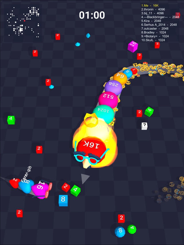 CUBES SNAKE 2048.io Gameplay. NEW GAME. Cubes 2048.io Game 