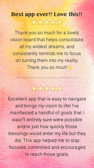 Vision Board Manifestation Screenshot