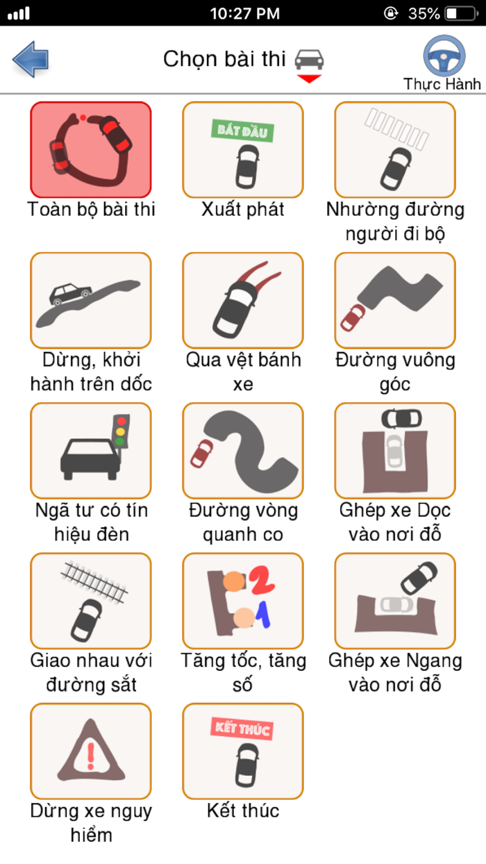 Ôn Thi Sát Hạch GPLX 600 Câu