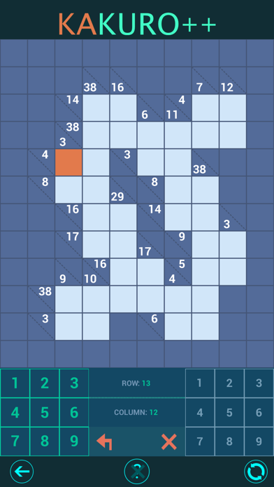 Kakuro++ Cross Sums Puzzles Screenshot