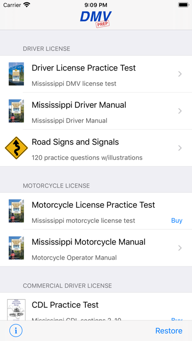 Mississippi DMV Test Prep Screenshot