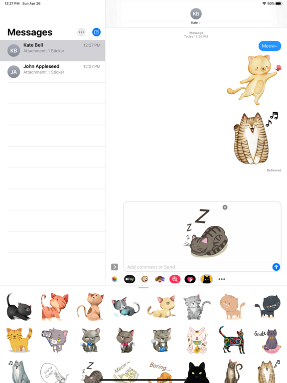 Screenshot #6 pour Loving Little Kitten Stickers