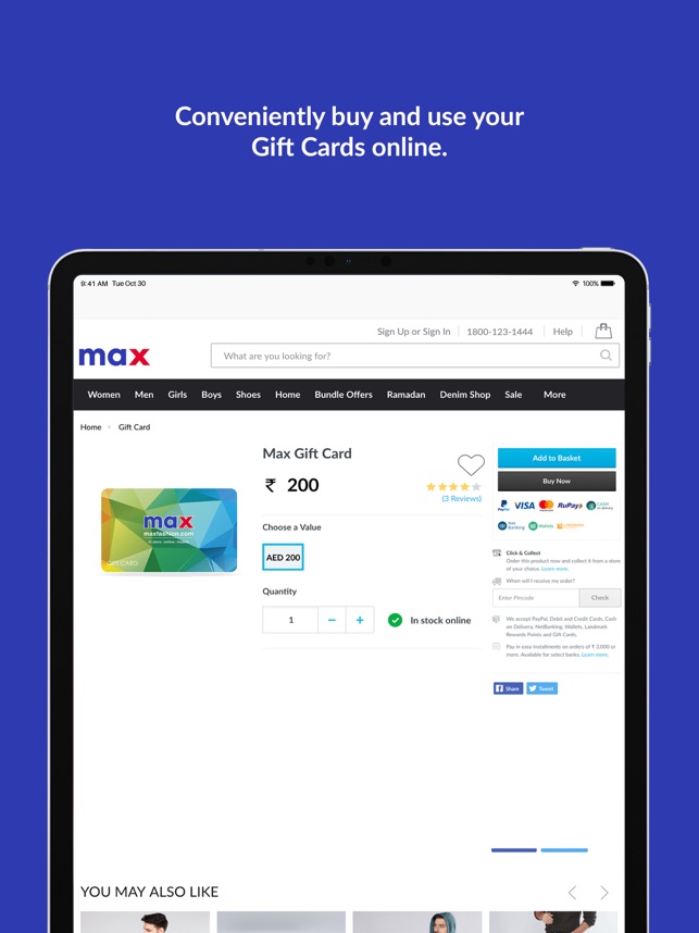 Max fashion online best sale app