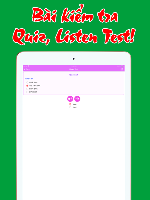 Tiếng Hàn Giao Tiếp Cơ Bản iPad screenshot 5 - Education app
