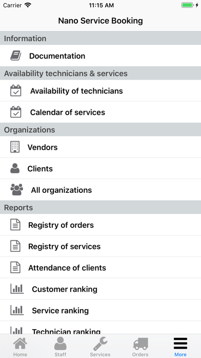 Nano Service Booking Screenshot