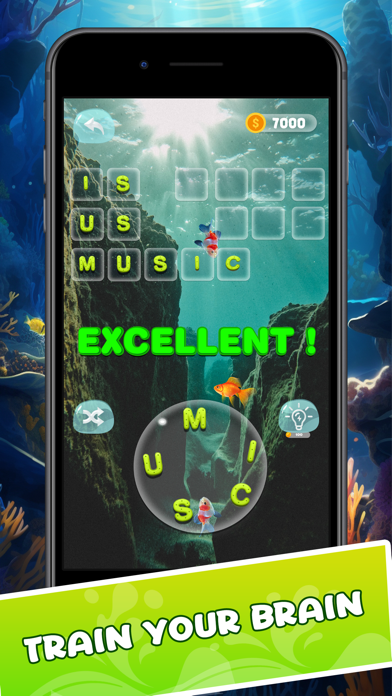 Word Aqua Crossword Fun Puzzle Screenshot