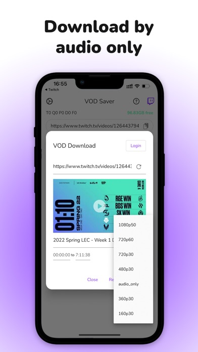 VOD Saver: Save for Twitch Screenshot