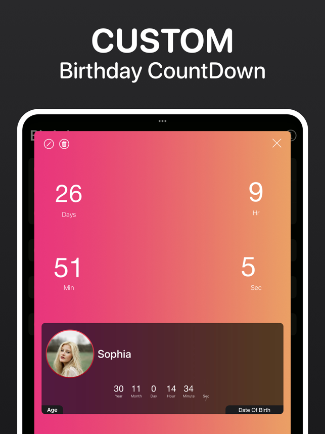 ‎Standby Birthday Countdown Screenshot