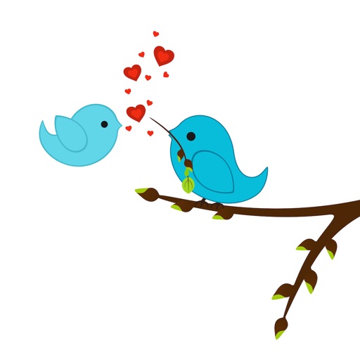 Birds In Love - Up on a branch