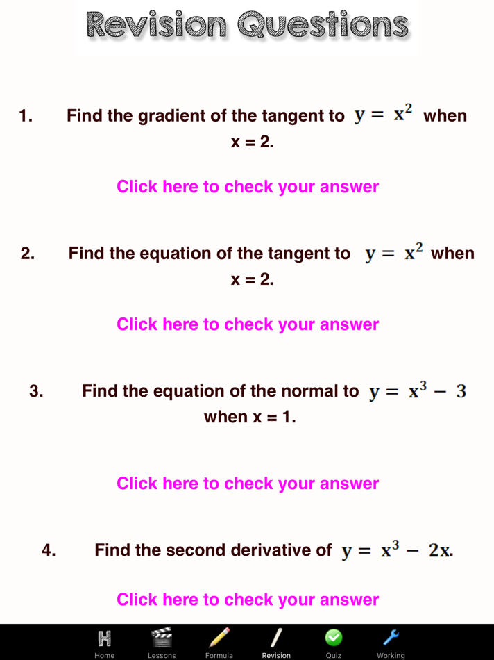 #5. Calculus Differentiation (iOS) 由: D.P STACE & G.J STACE & S.A WILLIAMS