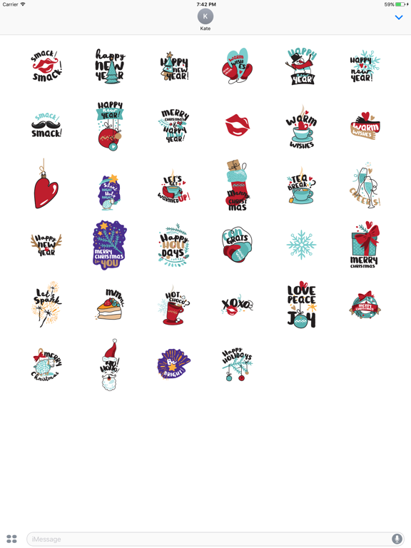 Screenshot #4 pour Christmas & New Years Stickers