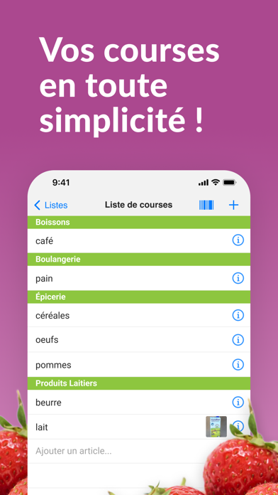 Screenshot #1 pour Liste de courses OurGroceries