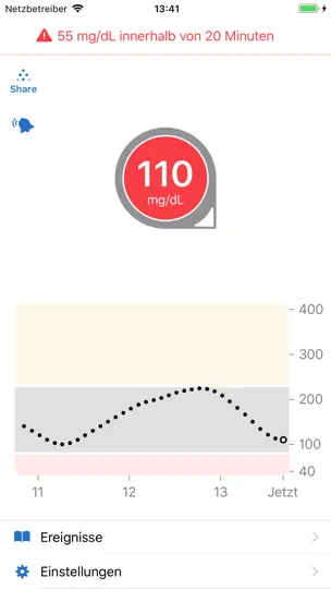 Screenshot von Dexcom G6 Mg/dL DXCM3 auf dem iPhone 2