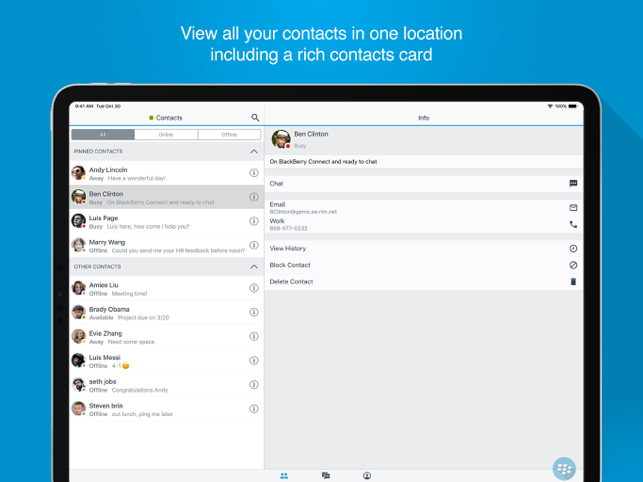 ‎BlackBerry Connect Screenshot