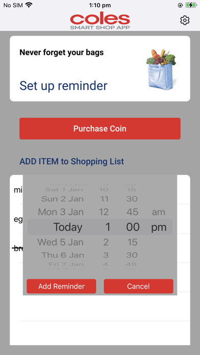 Coles sMart Shop Screenshot