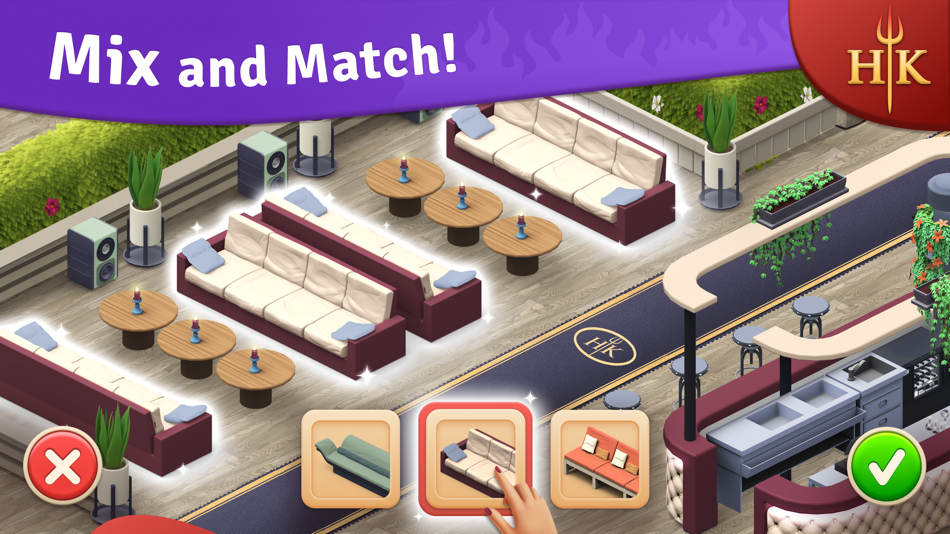 #2. Hell's Kitchen: Match & Design (iOS) 由: Qiiwi Games AB