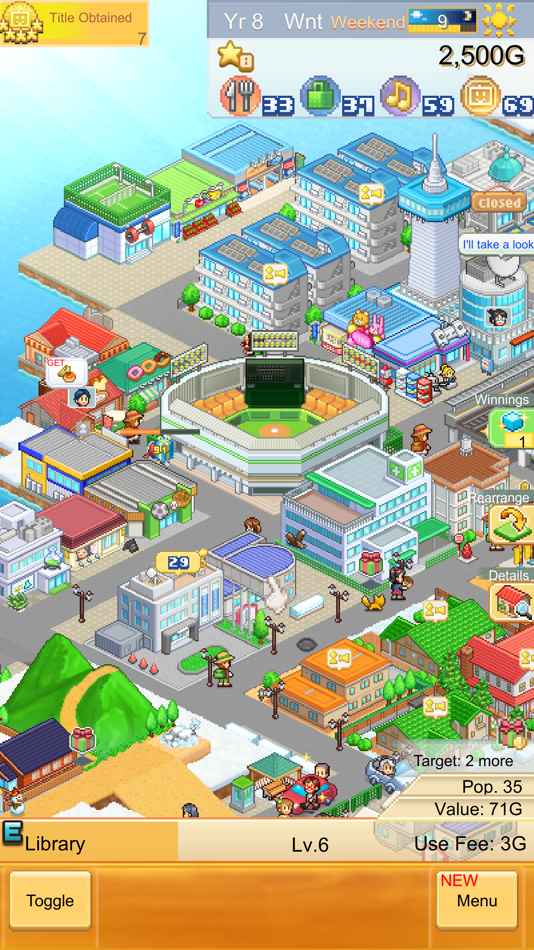 #4. Dream Town Island (iOS) De: Kairosoft Co.,Ltd