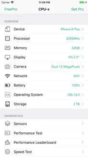cpu-x dasher z battery life iphone screenshot 1
