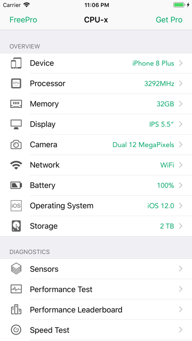 CPU-x Dasher z Battery life Screenshot