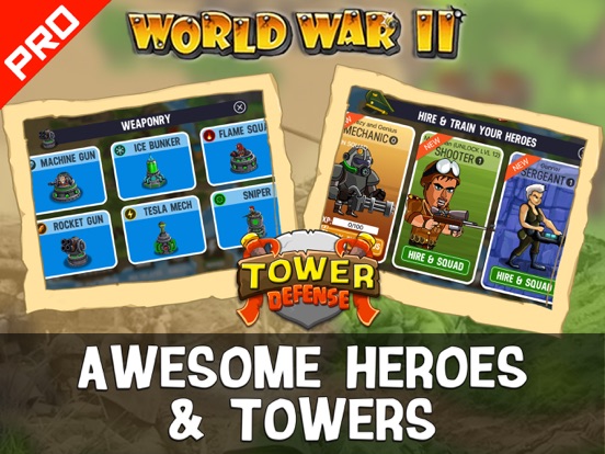 WWII Tower Defense PRO iPad app afbeelding 3