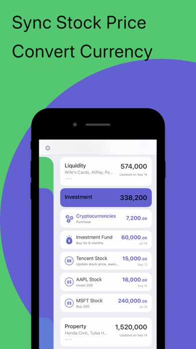 Percento - Net Worth Tracker Screenshot