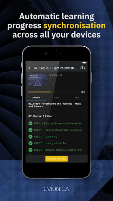 Evionica LMS Screenshot