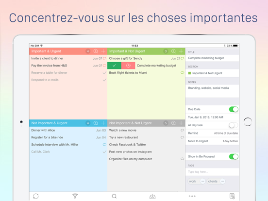 Screenshot #4 pour Focus Matrix – Task Manager