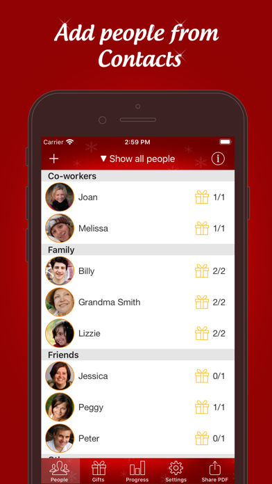 The Christmas Gift List Pro Screenshot